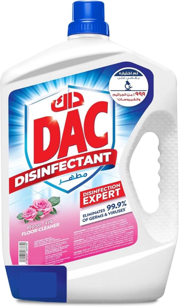 Dac Disinfectant Rose Floor Cleaner 4.5 liter.