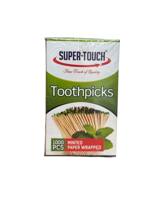 Super Touch Minted Paper Wrapped Toothpicks (1Pkt×1000pcs)