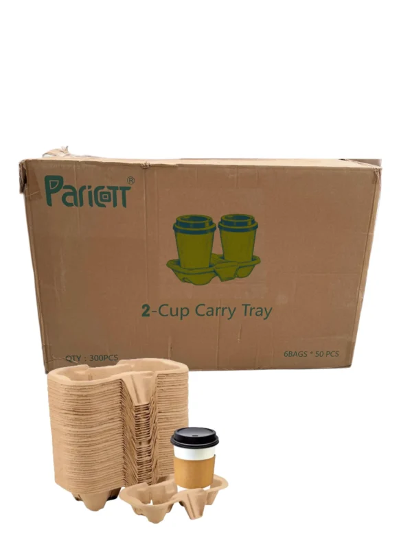 2- Cup Carry Tray (300 Pcs)